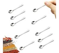 Xnuiasqe 10 Cucharas Pequeñas de Acero Inoxidable para Frascos de, Tamaño Mini de 2,87 Pulgadas, Lindas Cucharas Pequeñas de Acero Inoxidable para Condimentos