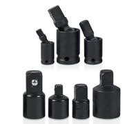 Xnuiasqe 7 Piezas para Adaptador de Dado Giratorio de Unión de Llave de, Reductor de 3/8, 1/4 y 1/2 Pulgadas, Unión Universal, 3 Piezas