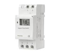 Xnuiasqe Interruptor Temporizador Digital Programable Semanal de 2 Cables con Carril DIN, Control de Relé, CA THC 15 A, 30 A, 220 V, 12 V.