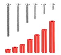 Xnuiasqe Kit de Extensión de Enchufes Eléctricos de 195 Piezas, 105 Espaciadores de Enchufes y 90 Conectores Planos con Rosca 6-32 para Uso Doméstico e Industrial.