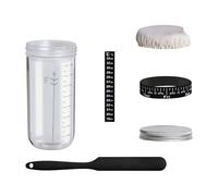 Xnuiasqe Kit de Masa Madre, Tarros de Cristal para Pan de Masa Madre, Tarros Herméticos de 1000 Ml