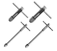 Xnuiasqe Llave de Macho de Roscar con Trinquete y en T Ajustable, Soporte Manual, Llave de Escariador, Macho de Roscar en Forma de T Métrico, M3-M8, M5-, Roscado Manual