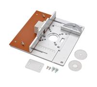 Xnuiasqe Placa de InsercióN de Mesa de Enrutador de Aluminio, Tablero Abatible de Fresado EléCtrico de Madera con Juego de GuíA de Calibre de Inglete, Banco de Trabajo de de Mesa-A