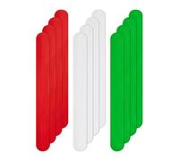 Xnuiasqe Vacaciones Rojo y Verde Flip Wraps Tiras de Metal Cubiertas de Silicona Flip Poster Holder Portarrollos de Papel