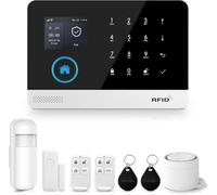 XNY Alarmas para Casa WiFi, Alarma Casa 4G, Sistema de Alarma Inalámbrica, 8 Piezas con 120db Sirena, Detector de Movimiento, Sensores de Puertas y Ventanas