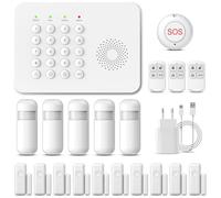 XNY Sistema de Alarma para Casa, 24 Pack, Sin Cuotas Mensuales, Alarmas para Casa WiFi, 4G Kit Alarma casa con Detector de Movimiento, Sensor de Puerta y Ventana, Control Remoto, Hasta 200 detectores