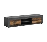 xonox.home Mueble bajo para Sala de Estar, Mueble de televisión, Mueble de televisión, Mueble de TV, Mueble de TV en Frente de Madera Vieja NB. Cuerpo Matera NB, Aprox. 160 x 37 x 40 cm