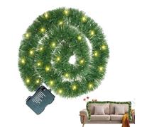 xowwyue Guirnalda Iluminada | Guirnalda Navideña Artificial De 5 Metros con Luces LED - Artificial Pino para Interior Exterior | Árbol Balcón Jardín Patio Valla Porche