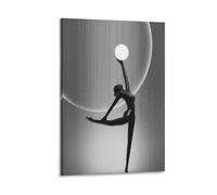 XPASHIQWC Negro Blanca Ballerina Cuadro En Lienzo Cuadros Decoracion Pinturas Murales Cuadros Modernos Impresiones Lienzo Para Sala De Estar Decoración Dormitorio 20x30inch(50x75cm)