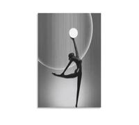 XPASHIQWC Negro Blanca Ballerina Cuadro En Lienzo Cuadros Decorativos Pinturas Murales Pintura Poster Impresiones Lienzo Para Salon Dormitorios Comedor Pasillo 08x12inch(20x30cm)