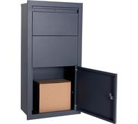 XPOtool, buzón para paquetes, color antracita, 470 x 220 x 870 mm. Buzón para recibir paquetes en casa, ideal para la recepción privada de paquetes y envíos, fabricado en acero