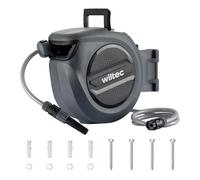 XPOtool Schlauchbox mit Aufroll-Automatik 20m Wasserschlauch zur Wandmontage für Gartenbewässerung