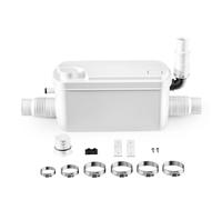 XPOtool Triturador sanitario 3/1 equipo elevador de aguas residuales motor 250 W potente bombeo altura de impulsión máx. 8,5 m distancia máx. 85 m hasta 90°C para duchas, lavabos y más