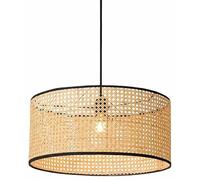 XQIDIANAA Lámpara Colgante De Ratán, Pantalla Bohemia Tejida A Mano, Base E26, Estilo Rústico, Ideal Para Isla De Cocina, Sala De Estar, Dormitorio Y Pasillo. Bombilla No Incluida.