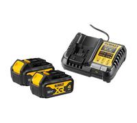 XR 18V Batería y cargador DCB1104M2-QW (18 V, 2 baterías, 4 Ah)