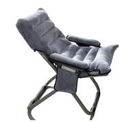 XRBCNMM Sillón plegable con altura de asiento ajustable y grandes bolsillos de almacenamiento, silla moderna para sala de estar, cómoda silla de salón para dormitorio, oficina, balcón (gris, paquete 1