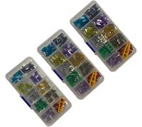 XRKJKQIDG Mini fusibles for Coche de 150/100/50 Uds. con Surtido Clip Caja 2A/3A/5A/7.5A/10A/15A/20A/25A/30A/35A, Juego Tipo microcuchilla automático for camión(100pcs with Box)