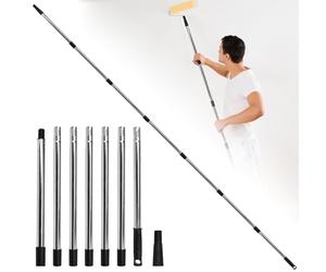XRPRPX Palo Telescópico para Fregona, Palos de Extensión para Rodillo de Pintura de 2,6 Metros Prolongador Telescópico de Acero Inoxidable Alargador Extensible para Rodillo de Pintar para Techo Alto