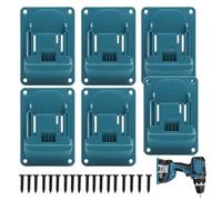XRVRILE 6 soportes de pared con 24 tornillos, para destornillador inalámbrico Makita de 18 V y herramientas eléctricas, soporte de pared, portaherramientas, taller, organizador para taller, garaje