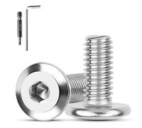 XRXYMQ 35 Piezas Tornillo M5 x 16 mm Tornillos Acero Inoxidable M5 Tornillo Hexagonal Tornillos Cabeza Plana con Llave Allen