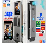 XSDTS Wifi Tuya APP cerradura de puerta inteligente con reconocimiento facial con cámara videollamada intercomunicador de voz cerradura de puerta Digital cerradura de puerta automática DF14XF-1-60608S