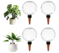 Xstary 4 Piezas 500ml Riego Automatico Macetas, Regar Plantas Vacaciones, Diseño Transparente, Apto para Uso en Interiores, Exteriores, Balcones y Jardines para Plantas Cultivadas en Tierra