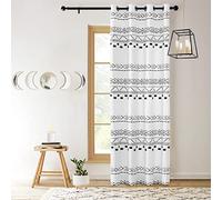 XTMYI Lindas Cortinas para Dormitorio de Adolescentes y niñas, estéticas, semiopacas, decoración escandinava, Modernas, únicas, para Sala de Estar, 84 Pulgadas de Largo, Blanco y Negro