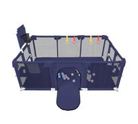 XUANYU - Parque infantil de tela Oxford, centro de actividades para bebé, con barreras y 50 bolas pequeñas, cesta de bolas, 4 anillos de retensión, 8 ventosas, parque infantil (azul 180 x 120 x 66 cm)
