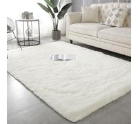 XUEDNGM Alfombra Alfombra Salon 150 x 300 cm Modernas Pelo Largo Lavables, Suave, Esponjosa, Antideslizante Alfombra Salon Pelo Largo Lavables para Salón, Blanco