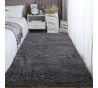 XUEDNGM Alfombra Salón Alfombra de Salón 170 x 200 cm Parte Inferior Antideslizante, Lavable hasta 30 Grados, Muy Suave Alfombra Suave Lavable Alfombras Mullidas de Interior para Salón, Gris