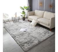 XUEDNGM Alfombra Salón Alfombra de Salón 210 x 230 cm Modernas Pelo Largo Lavables, Suave, Esponjosa, Antideslizante Alfombra Moderna y Mullida Alfombras de Pelo Largo para Salón, Gris Claro