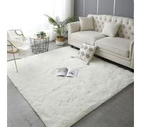 XUEDNGM Alfombras de Área Alfombras Salon 280 x 320 cm Suaves de La Pelusa, Lavable y Antideslizante, Muy Suave Alfombra Salón Moderna Alfombras de Habitacion Suave para Salón, Blanco