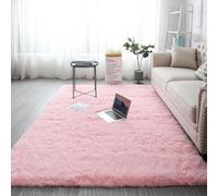 XUEDNGM Alfombras de Área Alfombras Salon 40 x 220 cm Parte Inferior Antideslizante, Lavable hasta 30 Grados, Muy Suave Alfombra Salón Moderna Alfombras de Habitacion Suave para Salón, Rosa