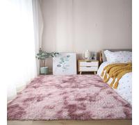 XUEDNGM Alfombras Dormitorio Modernas 130 x 170 cm Unicolor Lavable Suave, Parte Inferior Antideslizante, Antideslizante Color Sólido Alfombras Salon Alfombras Salon Modernas para Salón, Rosa Morado