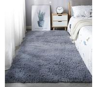 XUEDNGM Alfombras Salón Alfombras Modernas 90 x 140 cm Modernas Pelo Largo Lavables, Suave, Esponjosa, Antideslizante Alfombra de Salón Habitación Dormitorio para Salón, Gris