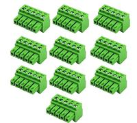 XUGERIP 10 conectores de bloque de terminales de tornillo PCB de 5 pines de 3,5 mm, enchufe macho para 28-16 AWG, conector rápido macho enchufable, 5 polos
