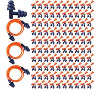 Xuhal 200 pares de tapones para los oídos con cable de silicona envueltos individualmente, reutilizables, cancelación de ruido, protección auditiva para ronquidos, tiro, estudio, construcción (azul