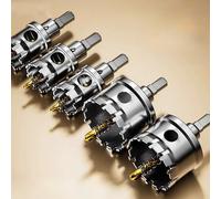 XUHAN-broca TCT con punta de carburo de 12-150mm, juego de brocas para sierra perforadora, cortador de sierra para perforación de aleación de Metal de acero inoxidable