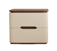 Xumh2024-3 Organizador Mesita de Noche Madera for Dormitorio con 2 cajones Muebles(Beige,Medio)