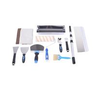 XUMIUZIY Juego de Herramientas para Paneles de Yeso, Raspador de Pintura de Acero Inoxidable, Rodillo, Raspador de Masilla para Superficies Lisas, Telescópico para Mejoras del Hogar