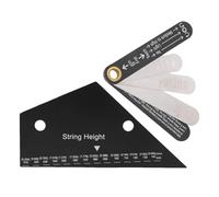 XUMIUZIY Kit de Herramientas de Configuración de Guitarra, Calibre de Varilla de Armadura, Calibre de Acción de Cuerda, Regla de Altura, Guía de Nivelación de Balancín de Traste, Combo para Ajuste