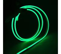 XUNATA 0.5m Verde Tira de LED de Neón con Interruptor, Alimentación USB de 5 V, Luces de Tubo de PVC de Colores, IP65 Impermeable, Flexible, Cortado a la Medida