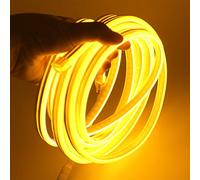 XUNATA 12V Flexible LED Neon Amarillo, 2m Impermeable 2835 Tira de LED Strip Light, Luz de la Cuerda para Exterior Fiestas Decoración Party Sign Publicidad Firmar