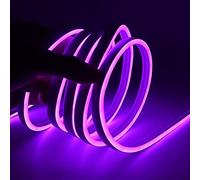 XUNATA 12V Flexible LED Neon Morado, 2m Impermeable 2835 Tira de LED Strip Light, Luz de la Cuerda para Exterior Fiestas Decoración Party Sign Publicidad Firmar