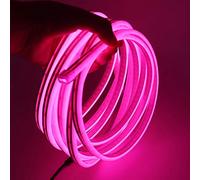 XUNATA 12V Flexible LED Neon Rosa, 2m Impermeable 2835 Tira de LED Strip Light, Luz de la Cuerda para Exterior Fiestas Decoración Party Sign Publicidad Firmar