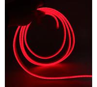 XUNATA 1m Rojo Tira de LED de Neón con Interruptor, Alimentación USB de 5 V, Luces de Tubo de PVC de Colores, IP65 Impermeable, Flexible, Cortado a la Medida