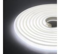 XUNATA 20m LED Neon Flexible 220V, Tira de LED COB con Cable de Alimentación, Alto brillo 288 LEDs/m, Cada Corte de 50 cm, IP65 Impermeable Luz de Cuerda - Blanco Frio