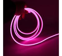 XUNATA 2m Rosa Tira de LED de Neón con Interruptor, Alimentación USB de 5 V, Luces de Tubo de PVC de Colores, IP65 Impermeable, Flexible, Cortado a la Medida