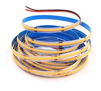 XUNATA 5m COB LED Strip Warm White Light, 12V 320LEDs/m Flexible High Density for Ceiling Cabinet Shelf Bedroom Kitchen DIY Home Indoor Decoration Lighting