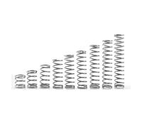 Xuro 10 piezas de resorte de compresión de acero inoxidable SS304 de 0,2 mm, 0,25 mm y 0,3 mm de espesor, mini resortes for herramientas de mantenimiento del hogar. Accesorios.(45mm,3MM_0.2MM)